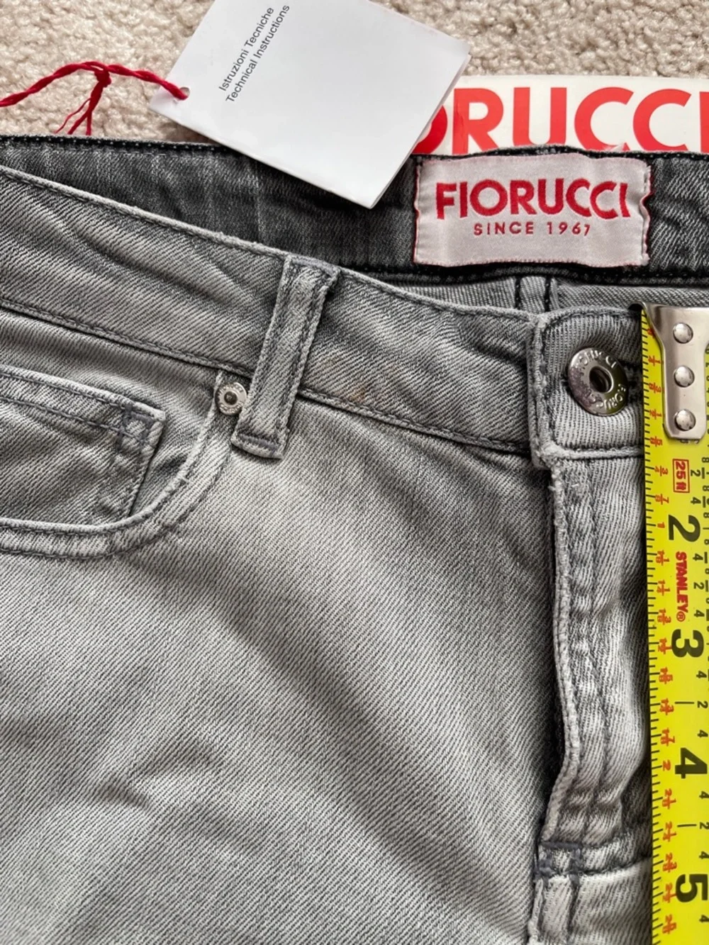Fiorucci Light Gray Denim Short Shorts
